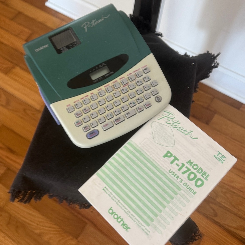 Brother PT-1700 Label Maker - Gray and Teal